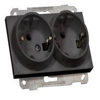 RİTA MEK TUŞ İKİLİ TOPRAKLI PRİZ ANTRASİT 1